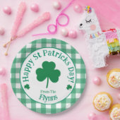 St Patricks Day NAME Irisches Kleeblatt Grün Häkch Pappteller (Party)