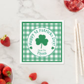 St Patricks Day NAME Irisches Kleeblatt Grün Häkch Serviette (Beispiel)