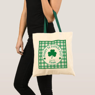St Patricks Day NAME Irisches Kleeblatt Grün Häkch Tragetasche