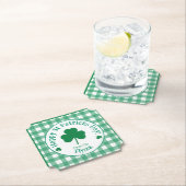 St Patricks Day NAME Irisches Kleeblatt Grün Häkch Untersetzer (Vor Ort)