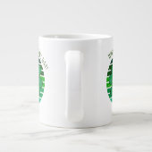 St. Patrick's Day Name Irish 4 Leaf Clover Retro Jumbo-Tasse (Rückseite)