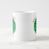 St. Patrick's Day Name Irish 4 Leaf Clover Retro Jumbo-Tasse (Vorderseite)
