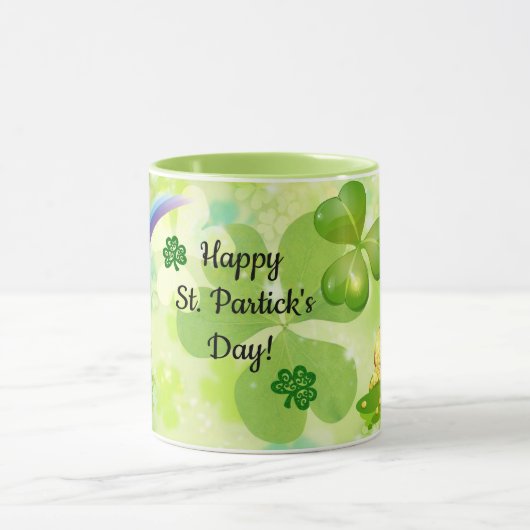 St. Patrick's Day Name Leprechaun Tasse (Zentrum)