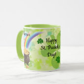 St. Patrick's Day Name Leprechaun Tasse (Vorderseite Links)