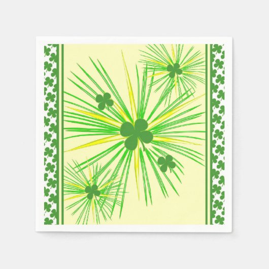 St Patrick's Day Napkins mit Clovers Serviette (Vorderseite)