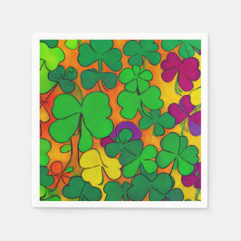 St. Patrick's Day Napkins mit Kleeblättern Serviette