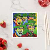 St. Patrick's Day Napkins mit Leprechauns Serviette (Beispiel)