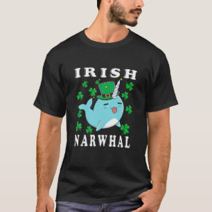St Patricks Day Narwhal Irish Narwhal Kleeblatt Fu T-Shirt