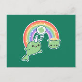 St Patrick's Day Narwhal Postkarte (Vorderseite)