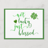 St. Patrick's Day Nicht Glück einfach gesegnet Postkarte (Vorderseite)