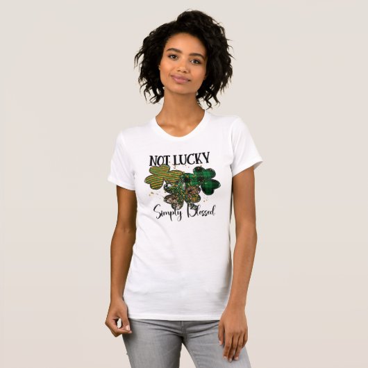 St. Patrick's Day nicht glücklich, einfach gesegne T-Shirt (Vorne ganz)