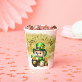 St. Patrick's Day Niedlich Bear Green Gold Pot Pappbecher
