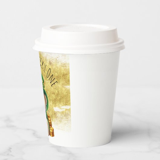 St. Patrick's Day Niedlich Bear Green Gold Pot Pappbecher (Links)