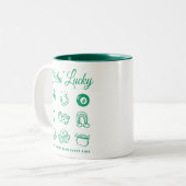St Patricks Day Niedlich Doodle Zweifarbige Tasse (Vorderseite Links)