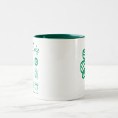 St Patricks Day Niedlich Doodle Zweifarbige Tasse (Mittel)