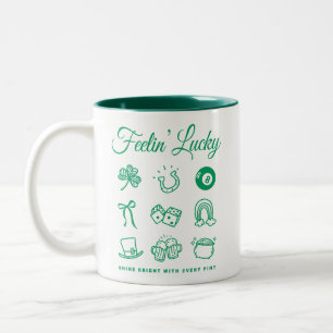 St Patricks Day Niedlich Doodle Zweifarbige Tasse
