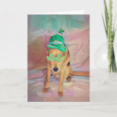 St Patricks Day Niedlich Funny Irish Hipster Dog Karte (Vorderseite)