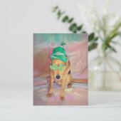 St Patricks Day Niedlich Funny Irish Hipster Dog Postkarte (Stehend Vorderseite)