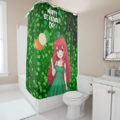 St. Patrick's Day niedlich, Irish Anime Klasse Duschvorhang (Beispiel)