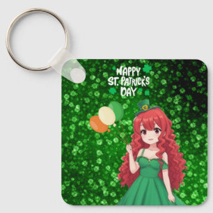 St. Patrick's Day niedlich, Irish Anime Klasse Schlüsselanhänger