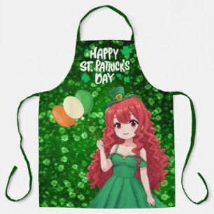 St. Patrick's Day niedlich, Irish Anime Klasse Schürze
