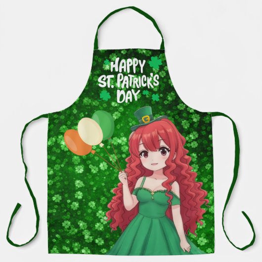 St. Patrick's Day niedlich, Irish Anime Klasse Schürze (Vorderseite)