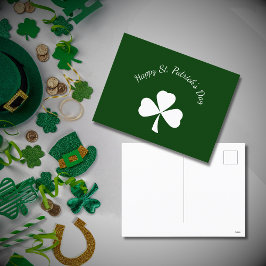 St. Patrick's Day Niedlich Kleeblatt Green Feiertagspostkarte