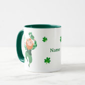 St. Patrick's Day Niedlich Leprechaun Personalisie Tasse (Vorderseite Links)