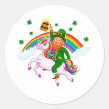 St. Patrick's Day Niedlich Leprechaun Reiten Einho