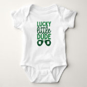 St. Patricks Day Niedlich Lucky Little Typ Boy Baby Strampler (Vorderseite)