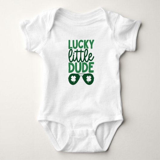 St. Patricks Day Niedlich Lucky Little Typ Boy Baby Strampler (Vorderseite)