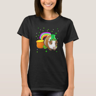 St Patricks Day Niedliche Guinea Pig irisches Klee T-Shirt