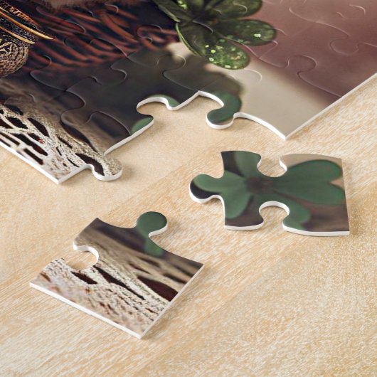 St Patrick's Day Niedliche irische Welpen im Grüne Puzzle (Seite)