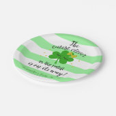 St Patrick's Day Niedliches Clover Baby Shower Par Pappteller (Schrägansicht)