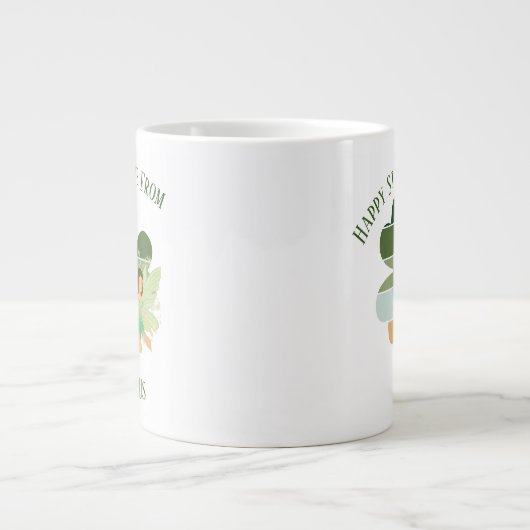 St. Patrick's Day Not Kleeblatt Irish Fairy Jumbo-Tasse (Vorderseite)
