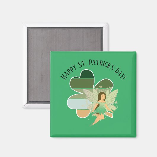 St. Patrick's Day Not Kleeblatt Irish Fairy Magnet (Vorderseite/Rückseite)