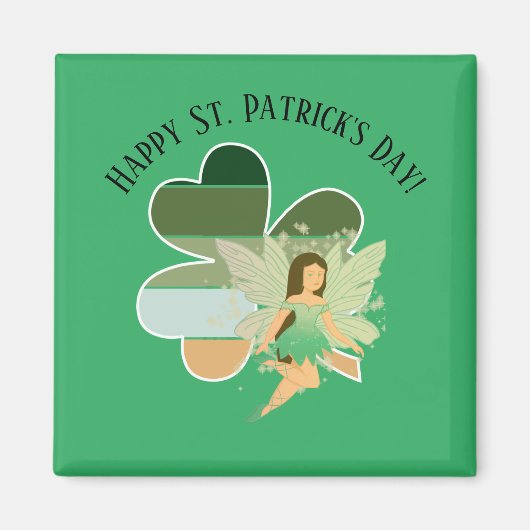 St. Patrick's Day Not Kleeblatt Irish Fairy Magnet (Vorne)