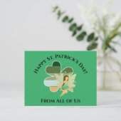 St. Patrick's Day Not Kleeblatt Irish Fairy Postkarte (Stehend Vorderseite)
