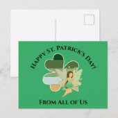 St. Patrick's Day Not Kleeblatt Irish Fairy Postkarte (Vorne/Hinten)