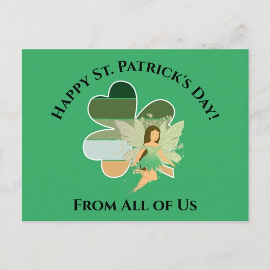 St. Patrick's Day Not Kleeblatt Irish Fairy Postkarte (Vorderseite)