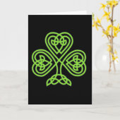 St. Patrick's Day Notecard~Celtic Kleeblatt Karte (Gelbe Blume)