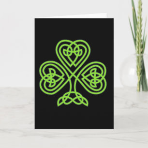 St. Patrick's Day Notecard~Celtic Kleeblatt Karte