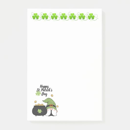St. Patrick's Day Notes Post-it Klebezettel (Vorderseite)