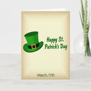 St. Patricks Day Oberhut-Karte Karte