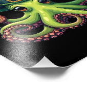 St Patricks Day Octopus Niedlich Saint Pattys Fotodruck (Ecke)