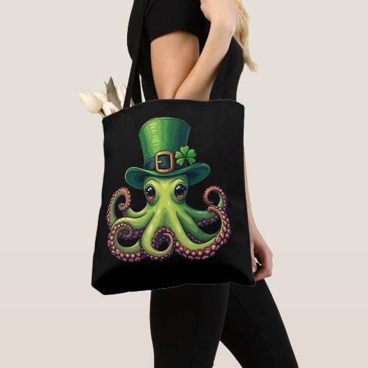 St Patricks Day Octopus Niedlich Saint Pattys Tasche (Von Nahem)