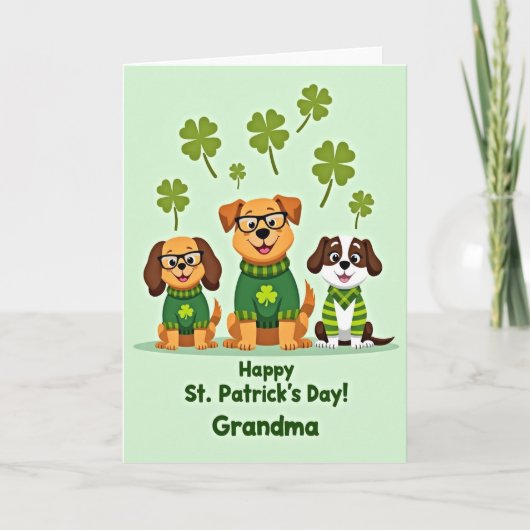 St. Patricks Day Oma Karte (Vorderseite)