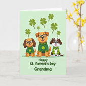 St. Patricks Day Oma Karte (Gelbe Blume)