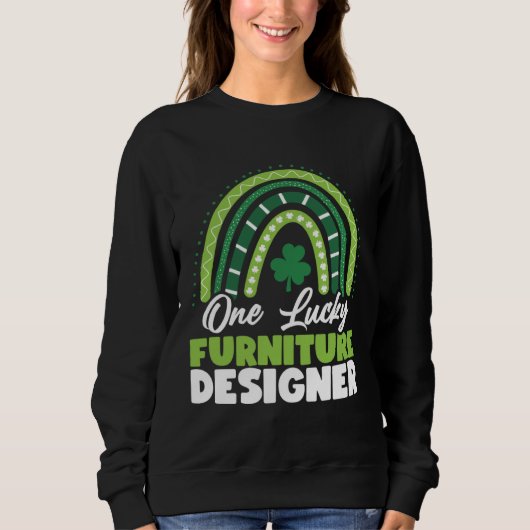 St Patricks Day One Lucky Furniture Designer Sweatshirt (Vorderseite)