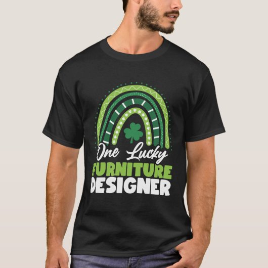 St Patricks Day One Lucky Furniture Designer T-Shirt (Vorderseite)